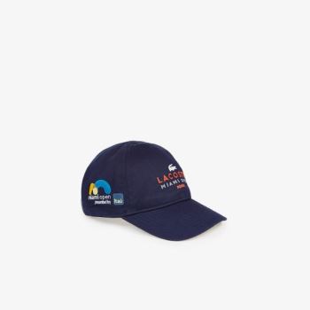 Lacoste SPORT Miami Open Cotton Cap - Čepice Pánské Tmavě Blankyt Blankyt / Oranžové / Bílé | CZ-KgL